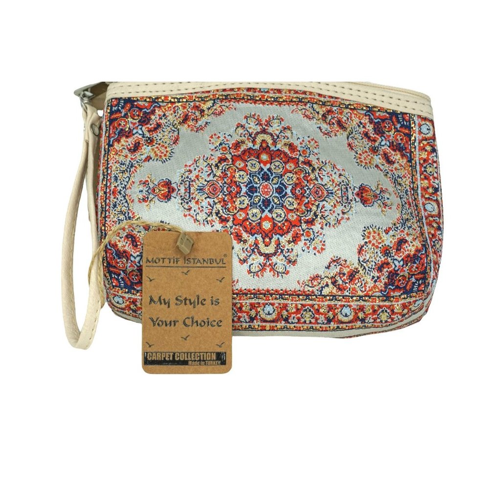 Designer Fabric Bags Multi colored by Mottif Istanbul  Wristlet